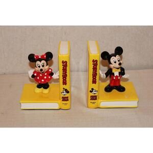 Disney Mickey and Minnie Mouse Yellow Storybook Bookends